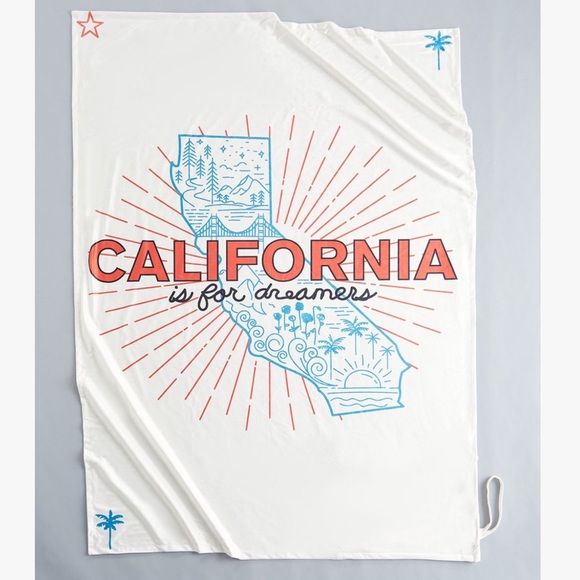 California throw blanket with draw string/shoulder strap carry bag. Bran… - Picture 1 of 4